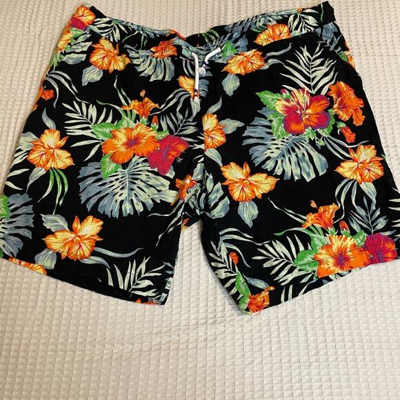 Jogal 2 Piece Hawaiian Set Tropical Floral Print Button Up Top & Short Size 3XL - Picture 12 of 16